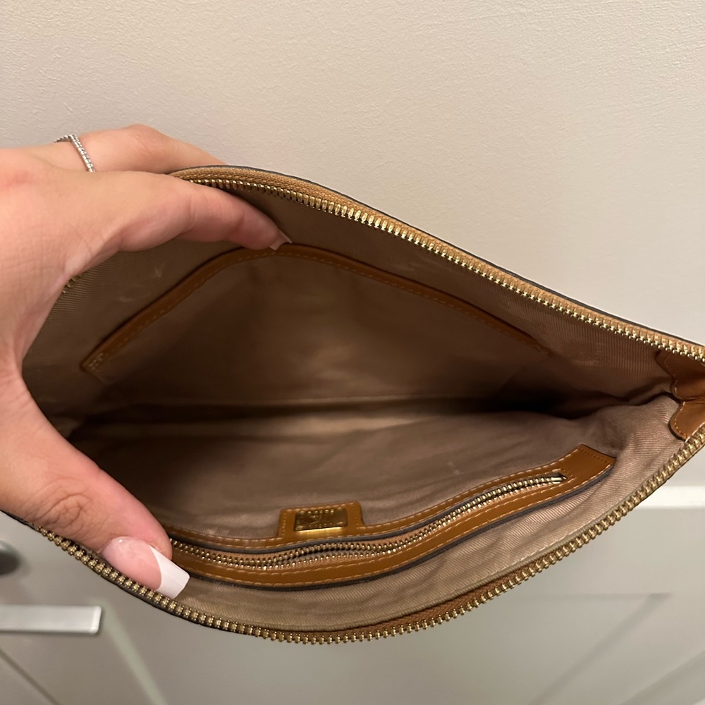 Mcm Tan Monogram Pouch (Missing Strap) - image 2